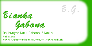 bianka gabona business card